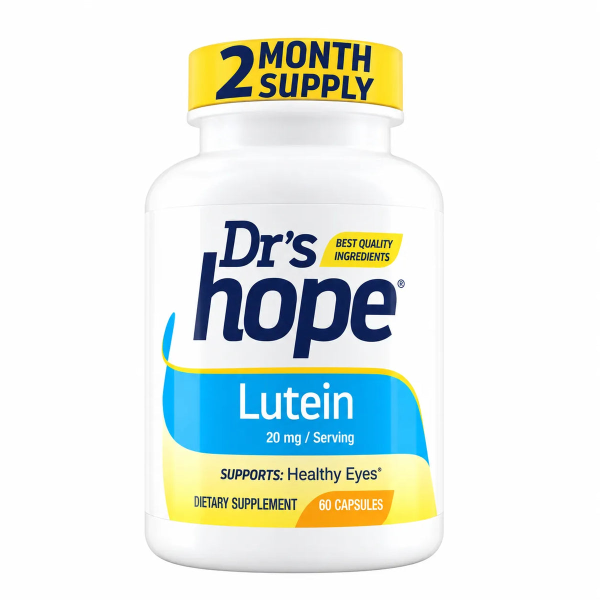 Drs Hope Luteína 20 mg | 60 Cápsulas Vegetales | Salud Visual y Protección Antioxidante | Suplemento Alimenticio