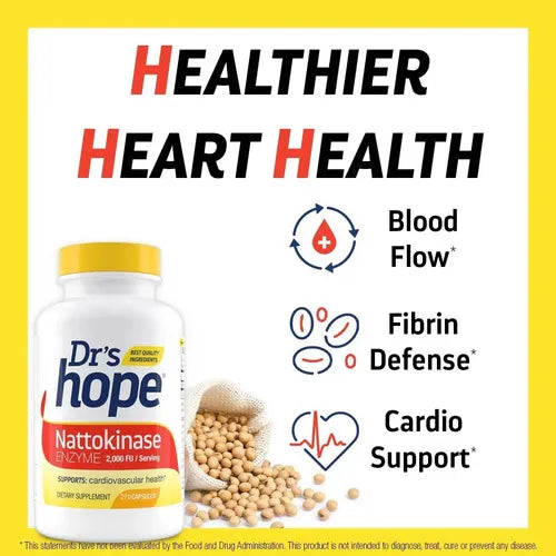 DR'S HOPE | Nattokinase 2,000 FU | 270 Cápsulas Vegetales | Apoyo a la Circulación y Salud Cardiovascular
