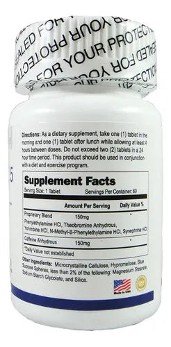 Vision Nutraceuticals PhenSlim 37.5 | 60 Tabletas | Apoyo al Metabolismo Energético | Control de Peso y Bienestar General | Suplemento Alimenticio