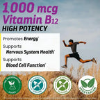 DR'S HOPE | Vitamina B12 con Xilitol 1000 mcg | 90 Tabletas Masticables Sabor Menta | Apoyo al Sistema Nervioso y Energía