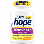 DR'S HOPE | Vitamina B12 con Xilitol 1000 mcg | 120 Tabletas Masticables Sabor Menta | Apoyo al Sistema Nervioso y Metabolismo Energético