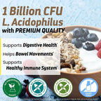 Drs Hope Lactobacillus Acidophilus 1 Billion CFU | 120 Cápsulas Vegetales | Salud Digestiva y Equilibrio Intestinal | Suplemento Alimenticio