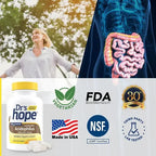 Drs Hope Lactobacillus Acidophilus 1 Billion CFU | 120 Cápsulas Vegetales | Salud Digestiva y Equilibrio Intestinal | Suplemento Alimenticio