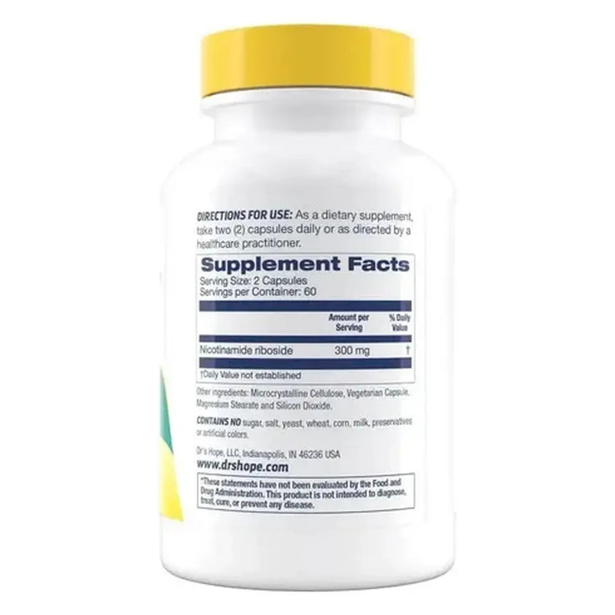DR'S HOPE | NR Nicotinamida Ribósido 150 mg | 120 Cápsulas Vegetales | Apoyo a la Energía Celular y Metabolismo