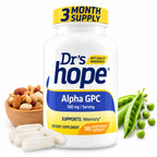 Drs Hope Alpha GPC 500 mg | 180 Cápsulas Vegetales | Memoria, Concentración y Salud Cognitiva | Suplemento Alimenticio