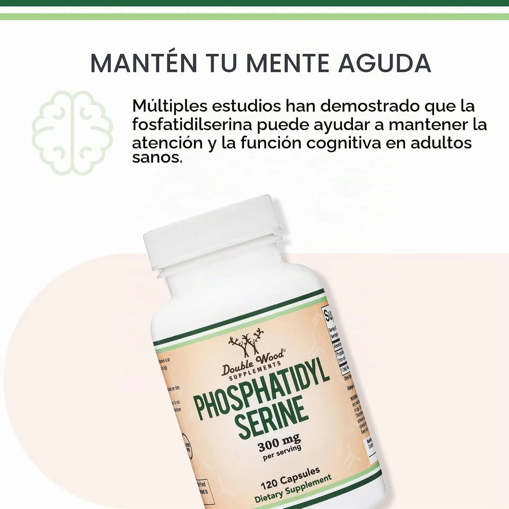 Double Wood fosfatidilserina 150 mg 120 capsulas
