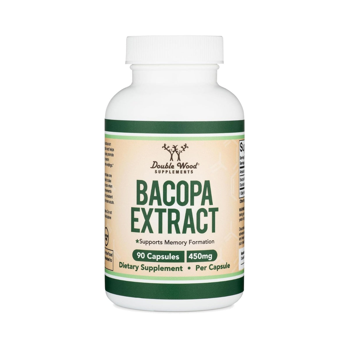Double Wood Bacopa Monnieri 450 mg 90 Cápsulas