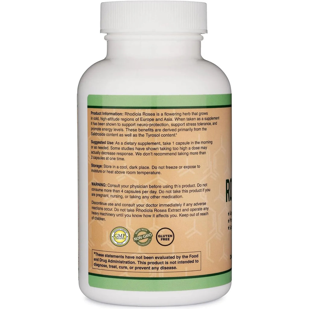 Double Wood Extracto De Rhodiola Rosea 500mg 120 Cápsulas