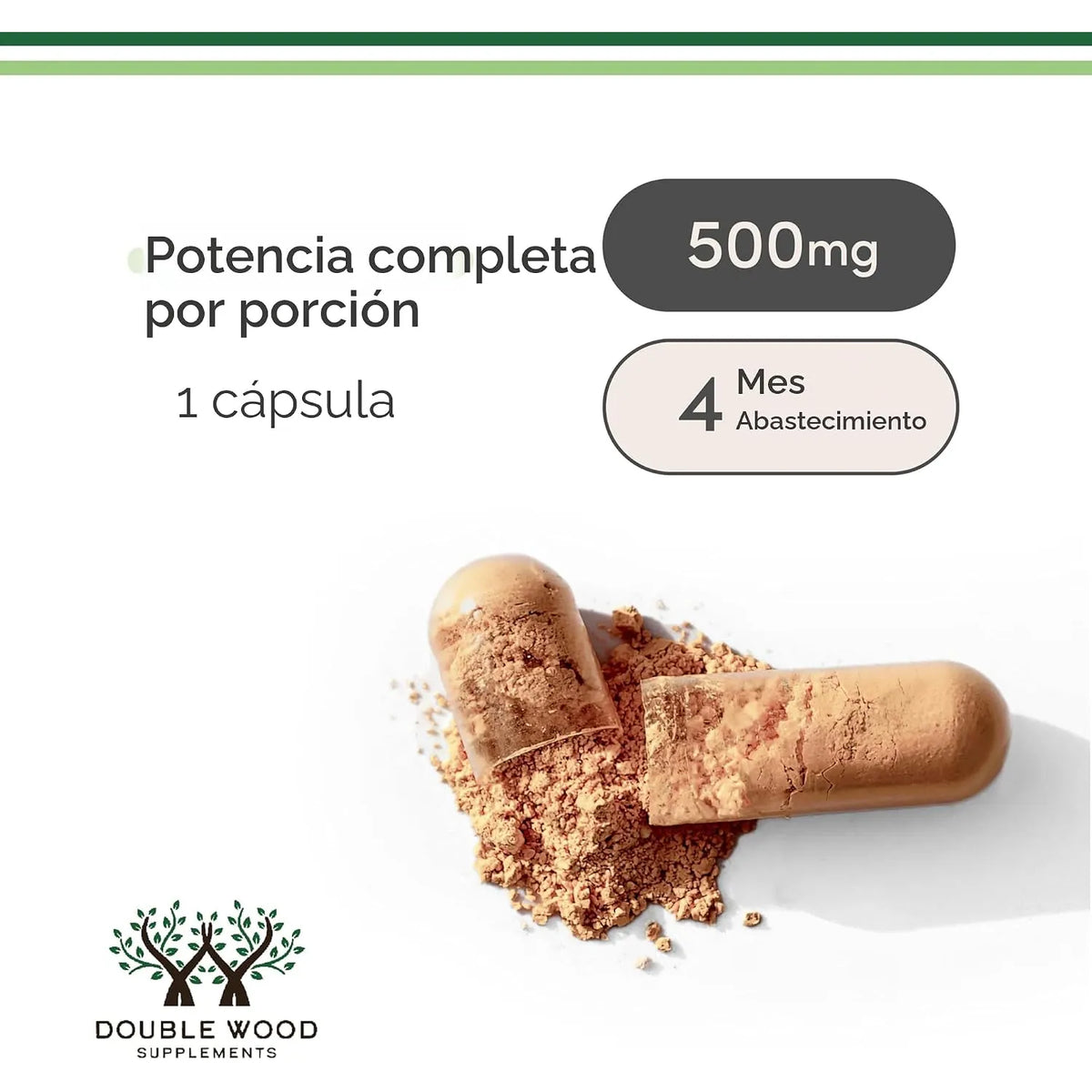 Double Wood Extracto De Rhodiola Rosea 500mg 120 Cápsulas