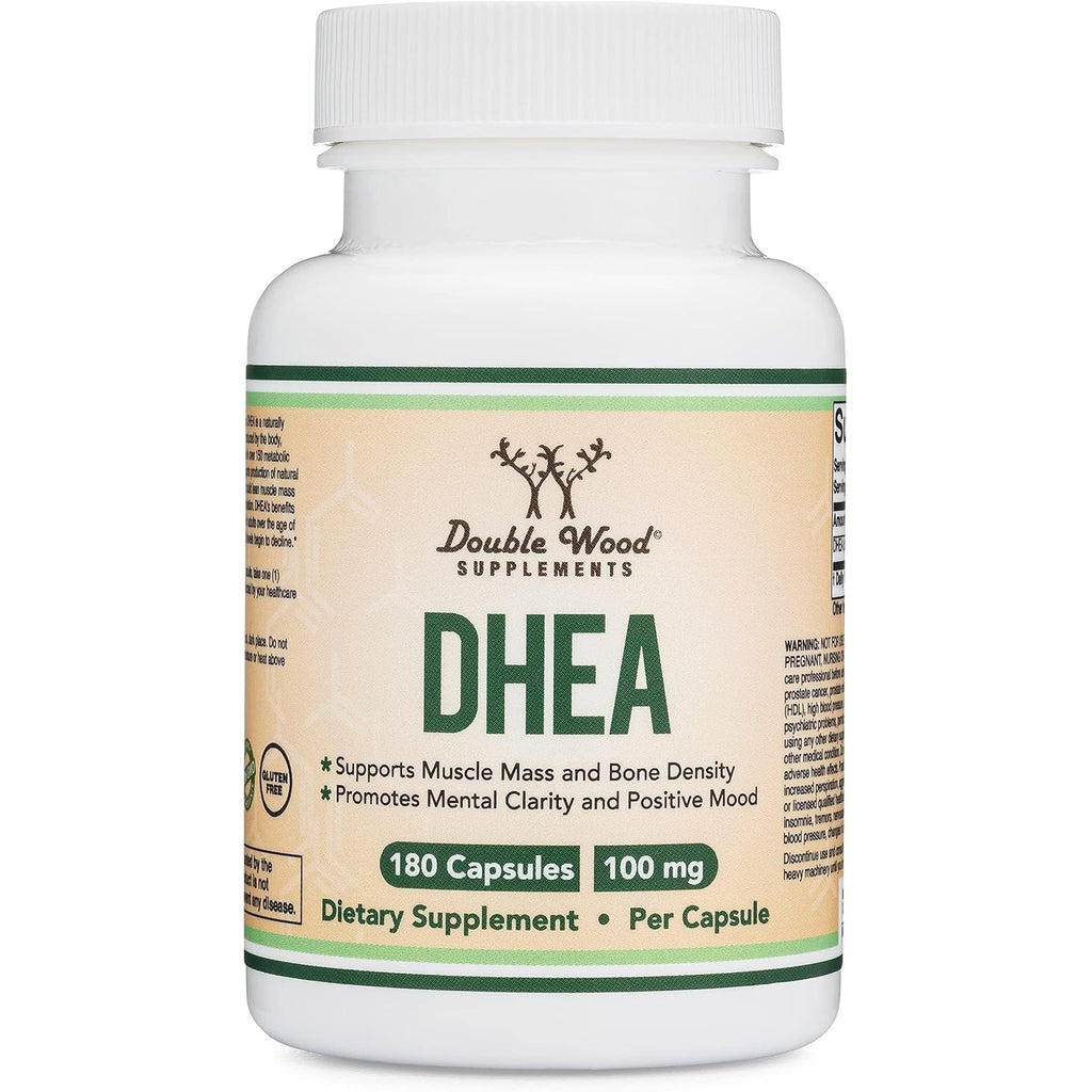 Double Wood Suplemento DHEA 100 mg 180 Cápsulas