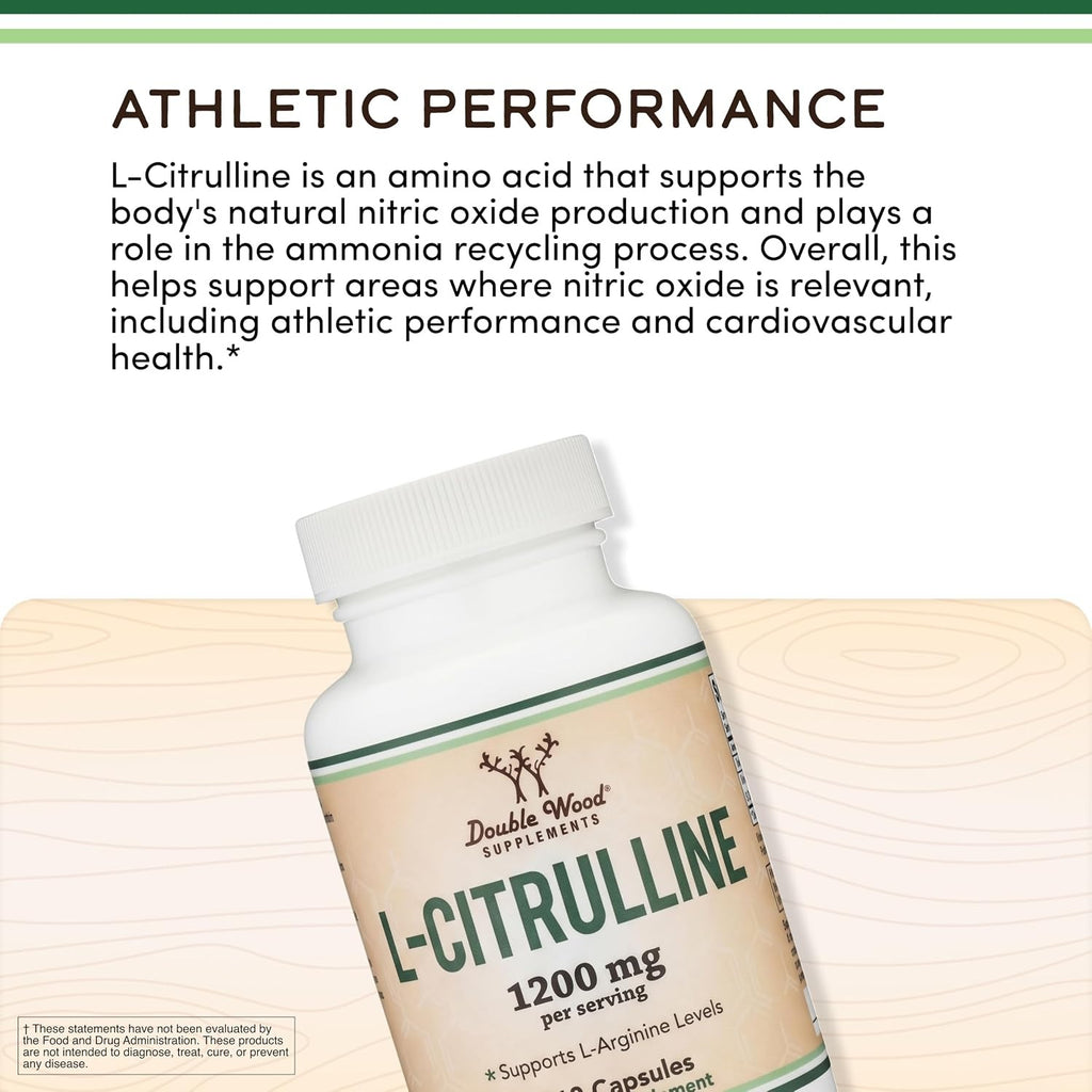 Double Wood L-citrulina 1200 mg por Porción 210 Cápsulas