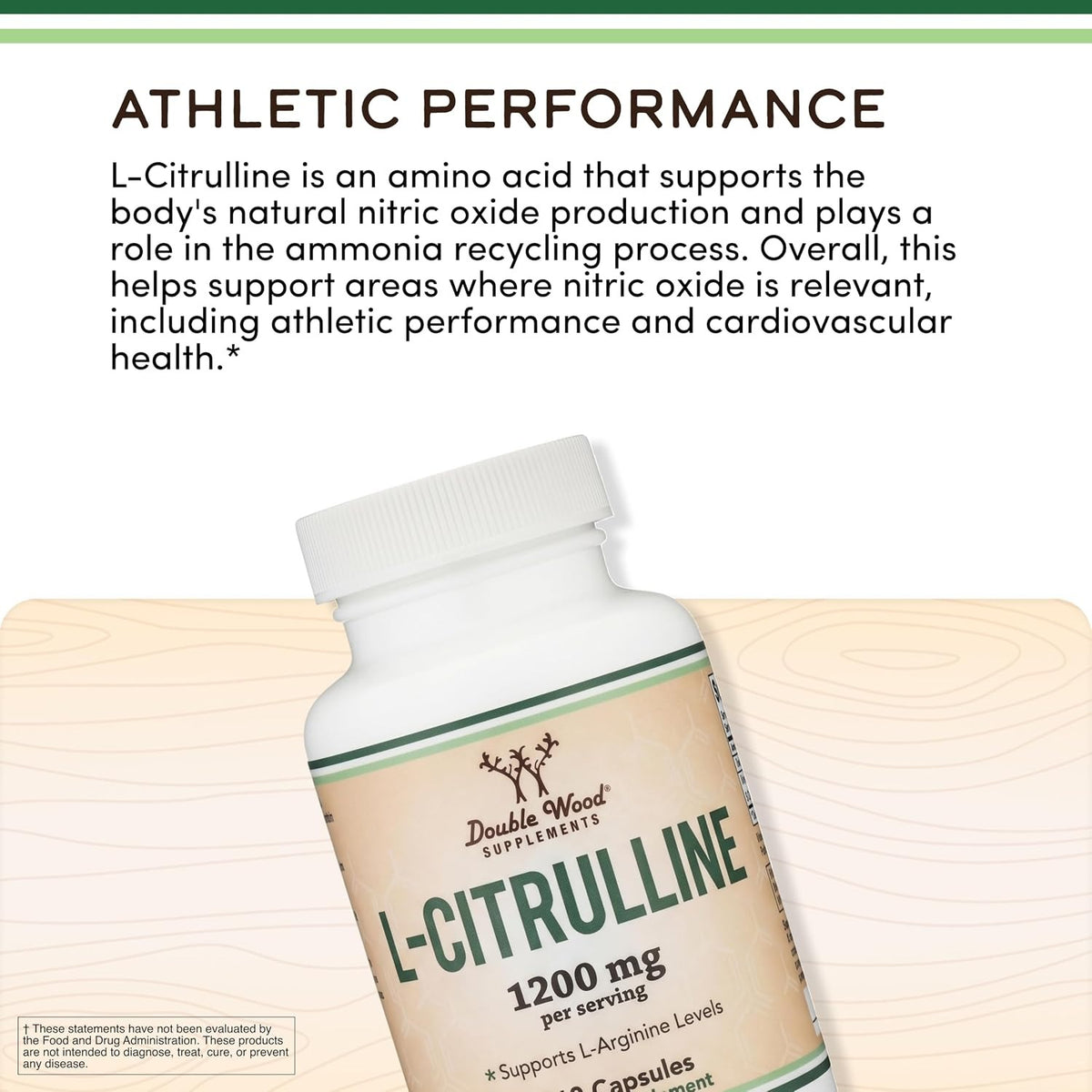 Double Wood L-citrulina 1200 mg por Porción 210 Cápsulas