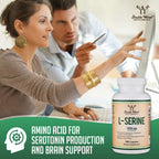 Double Wood L-Serina 500 mg 180 Cápsulas Vegetales