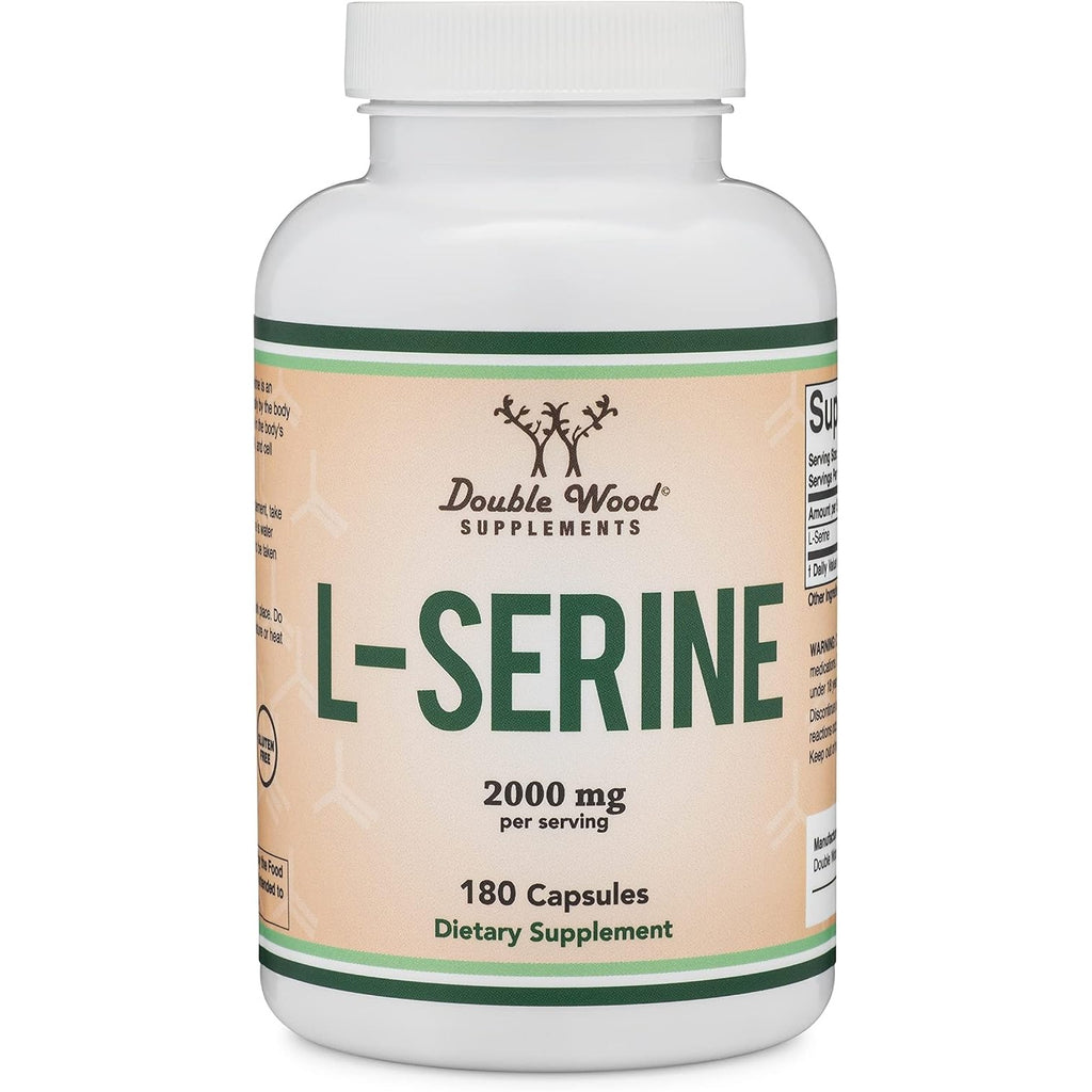 Double Wood L-Serina 500 mg 180 Cápsulas Vegetales