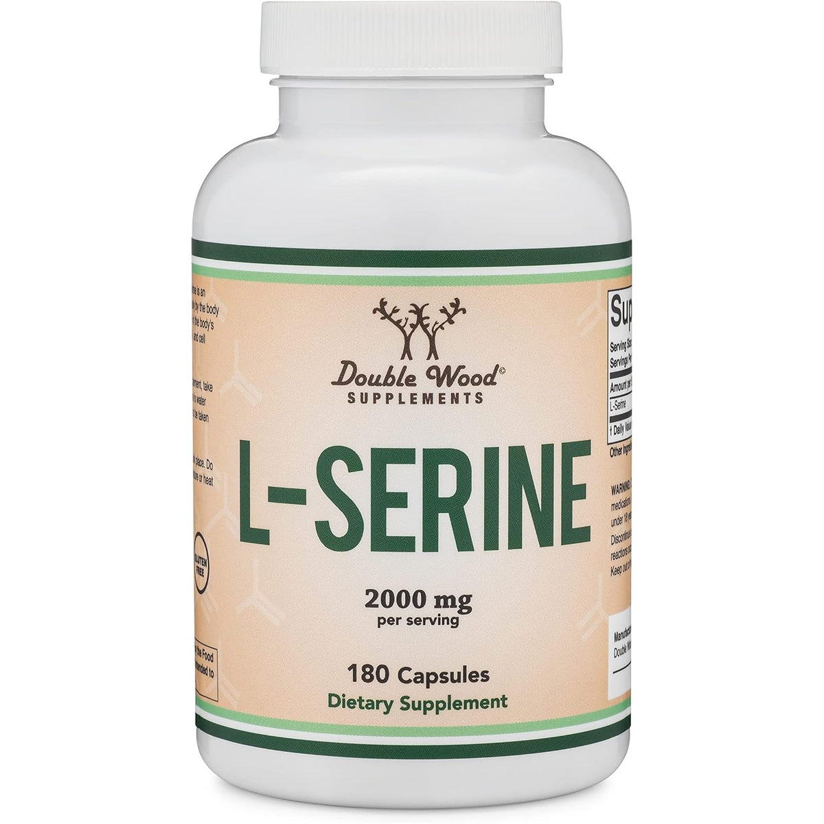 Double Wood L-Serina 500 mg 180 Cápsulas Vegetales