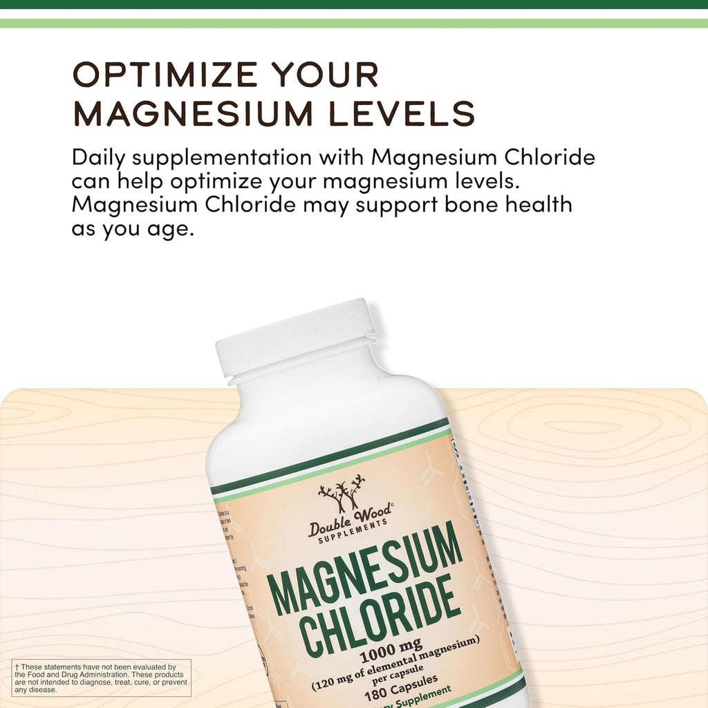 Double Wood Cloruro de Magnesio 500 mg 180 Cápsulas