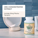 Double Wood Tongkat Ali 200:1 con Tribulus 1020 mg 120 Cápsulas Vegetales