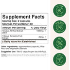 Double Wood Tongkat Ali 200:1 con Tribulus 1020 mg 120 Cápsulas Vegetales