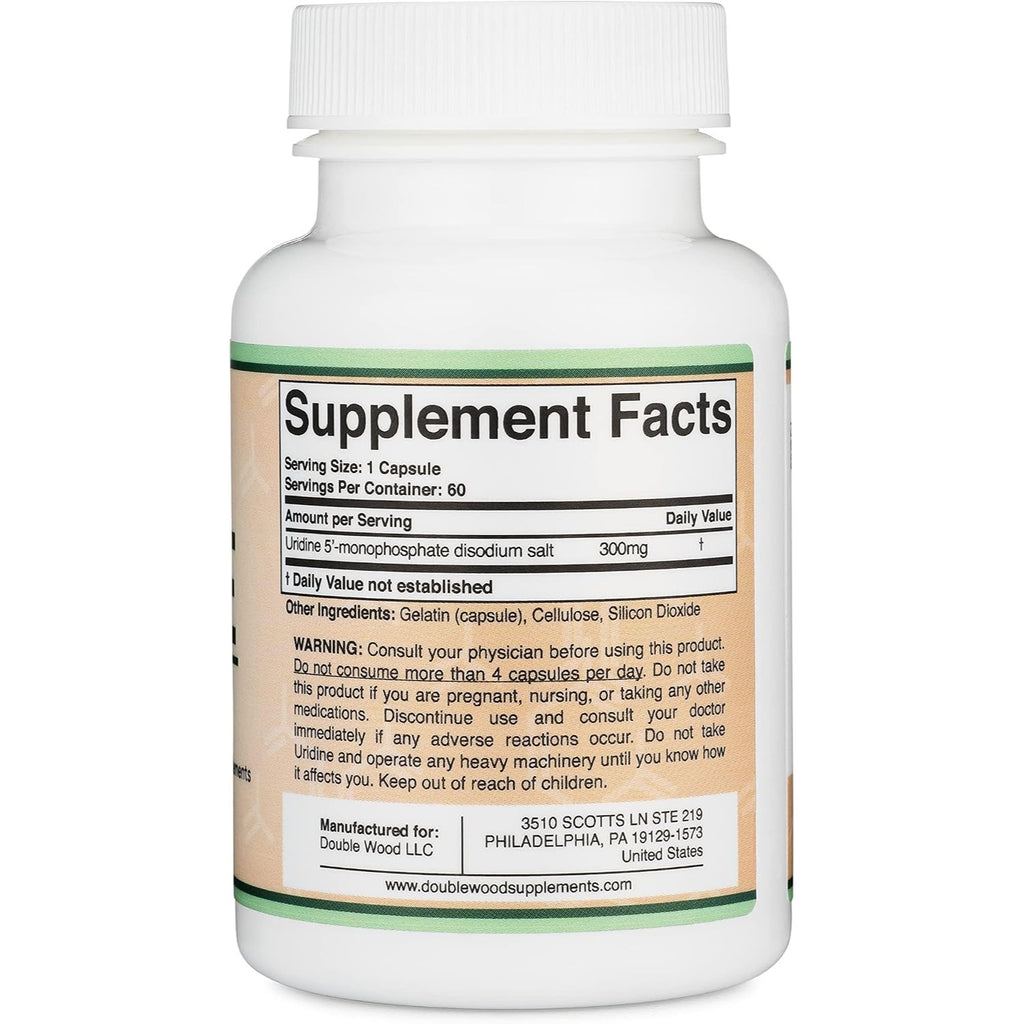 Double Wood Uridina Monofosfato 300 mg 60 Cápsulas