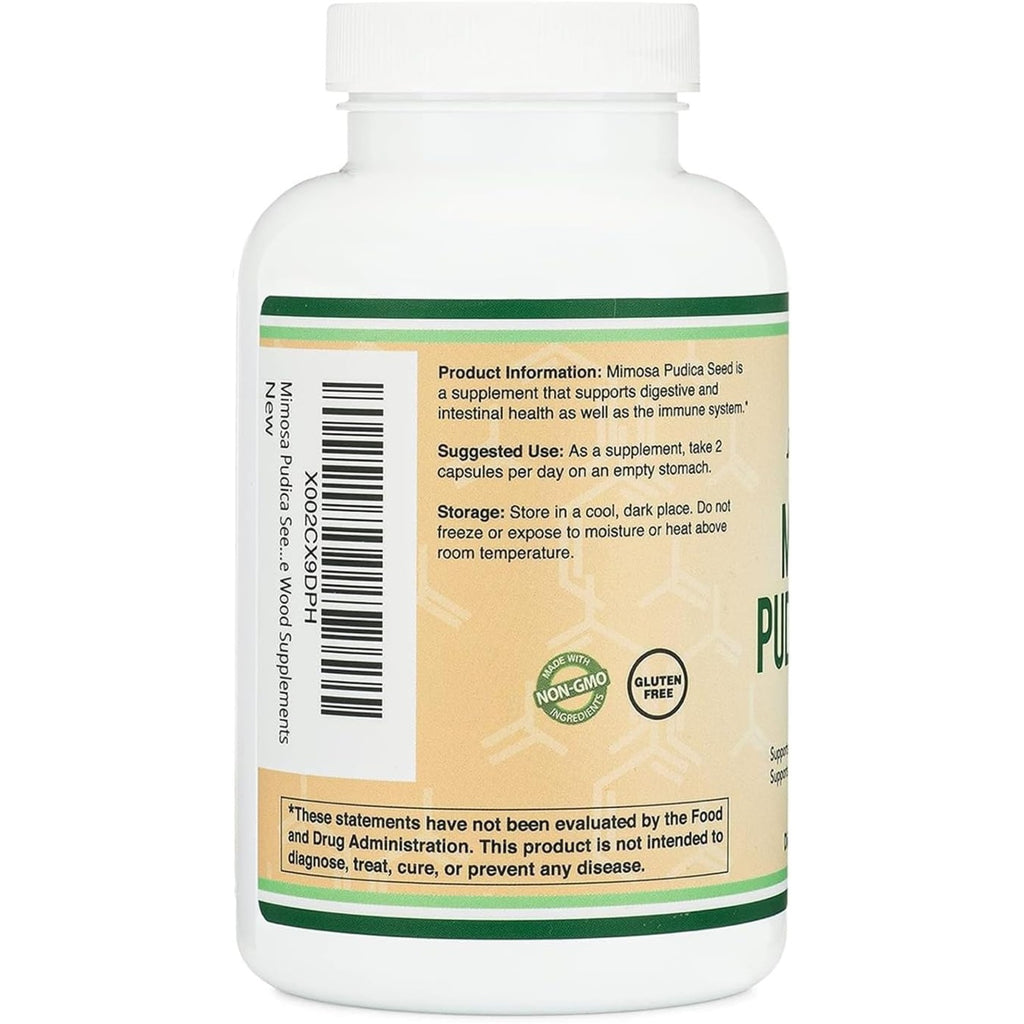 Double Wood Semilla de Mimosa Pudica 500 mg 180 Cápsulas Vegetales