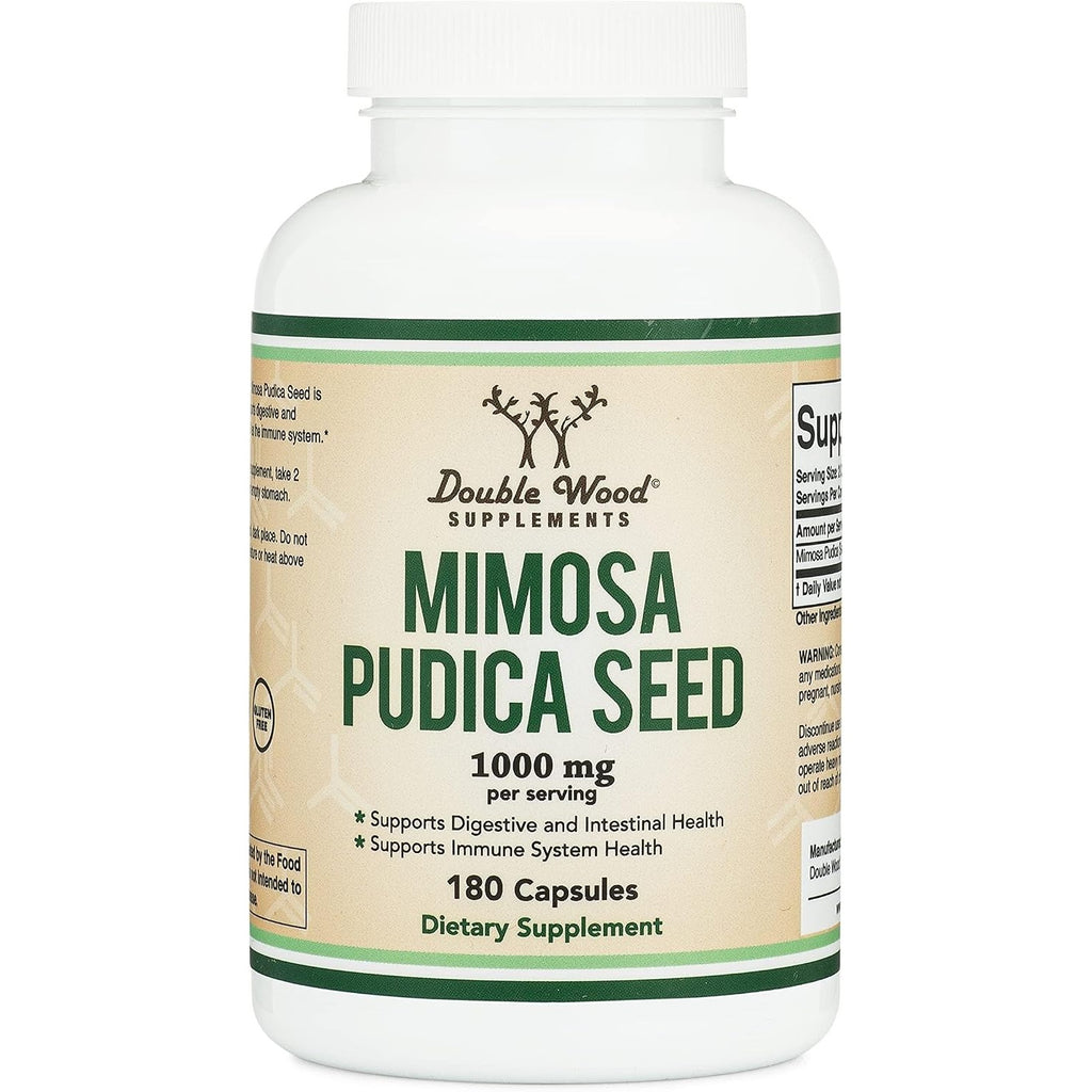 Double Wood Semilla de Mimosa Pudica 500 mg 180 Cápsulas Vegetales