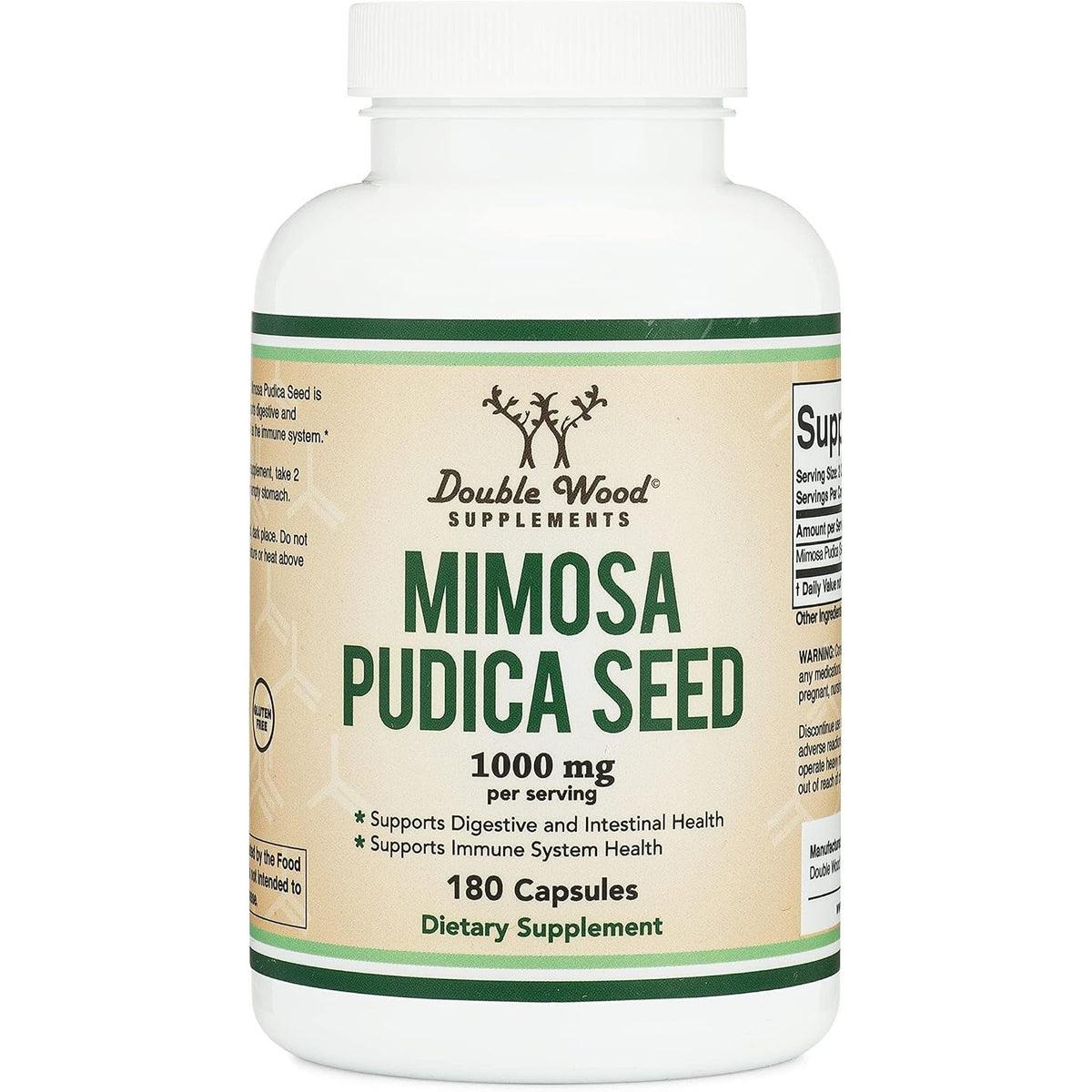 Double Wood Semilla de Mimosa Pudica 500 mg 180 Cápsulas Vegetales