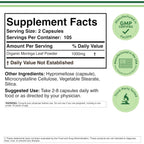 Double Wood Hoja de Moringa Orgánica 500 mg 210 Cápsulas Vegetales