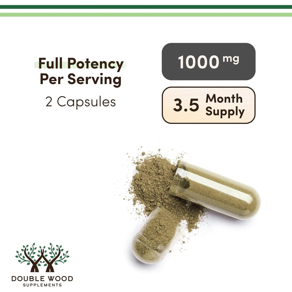 Double Wood Hoja de Moringa Orgánica 500 mg 210 Cápsulas Vegetales