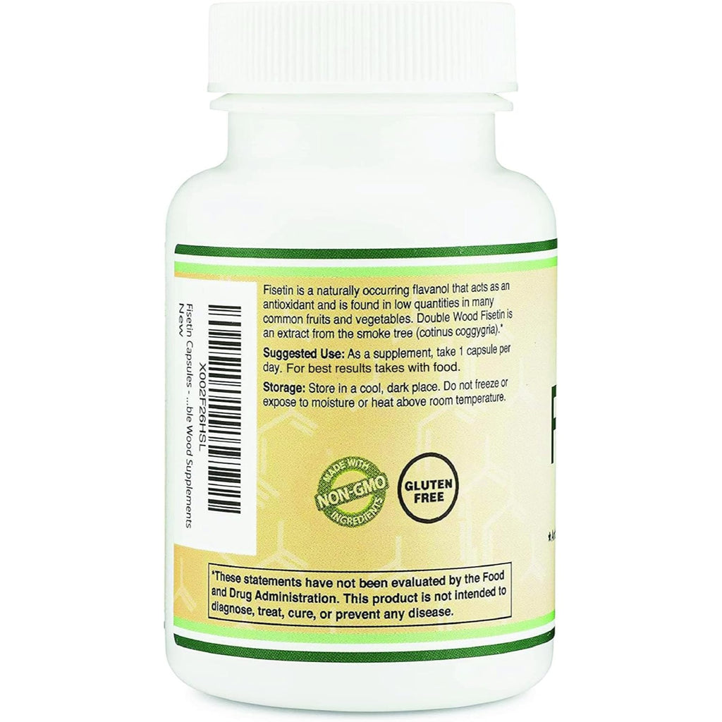 Double Wood Fisetina 100 mg 60 Cápsulas Vegetales