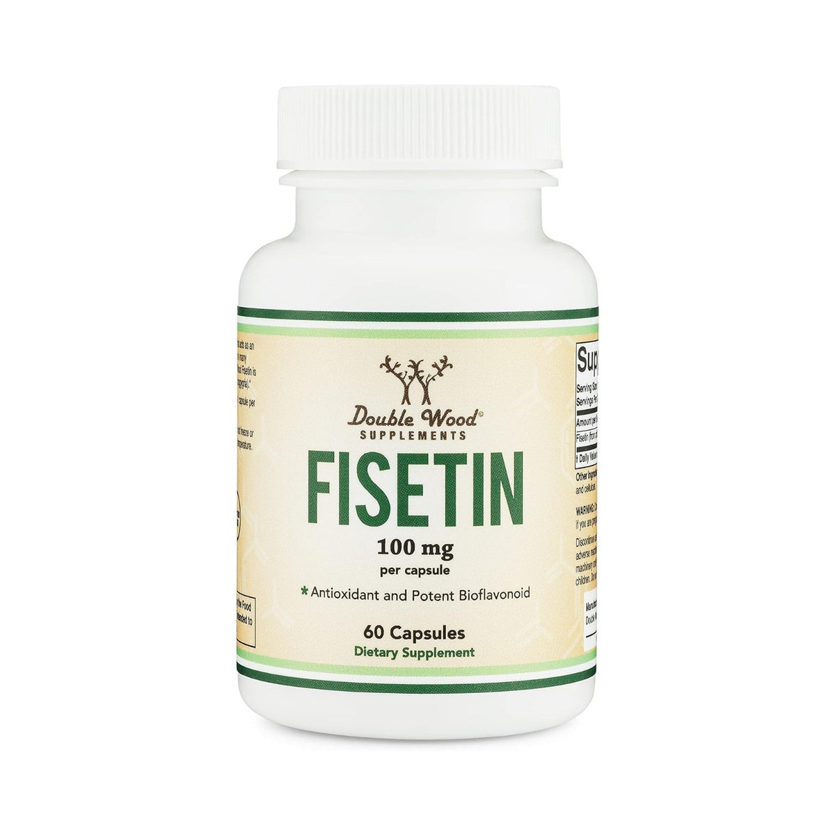 Double Wood Fisetina 100 mg 60 Cápsulas Vegetales