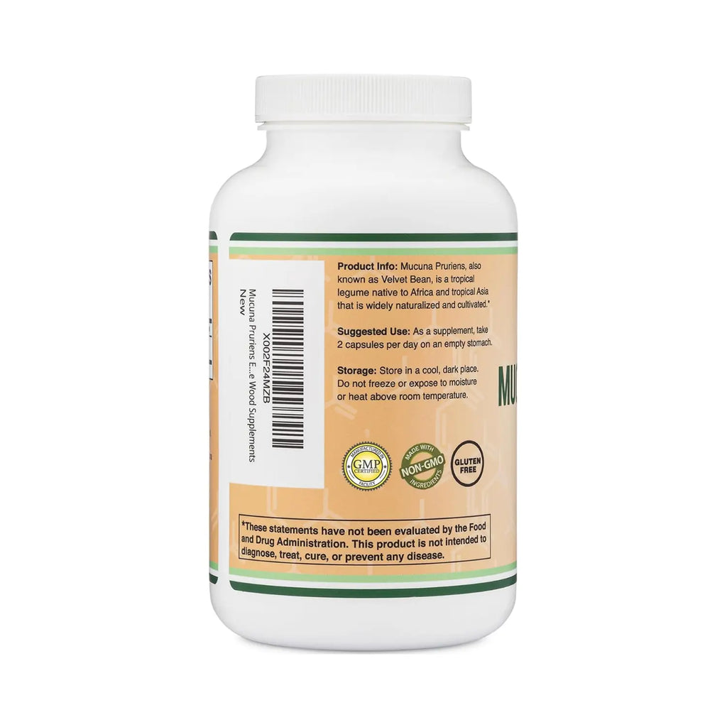 Double Wood Extracto De Mucuna Pruriens 500 Mg, 210 Caps Sfn