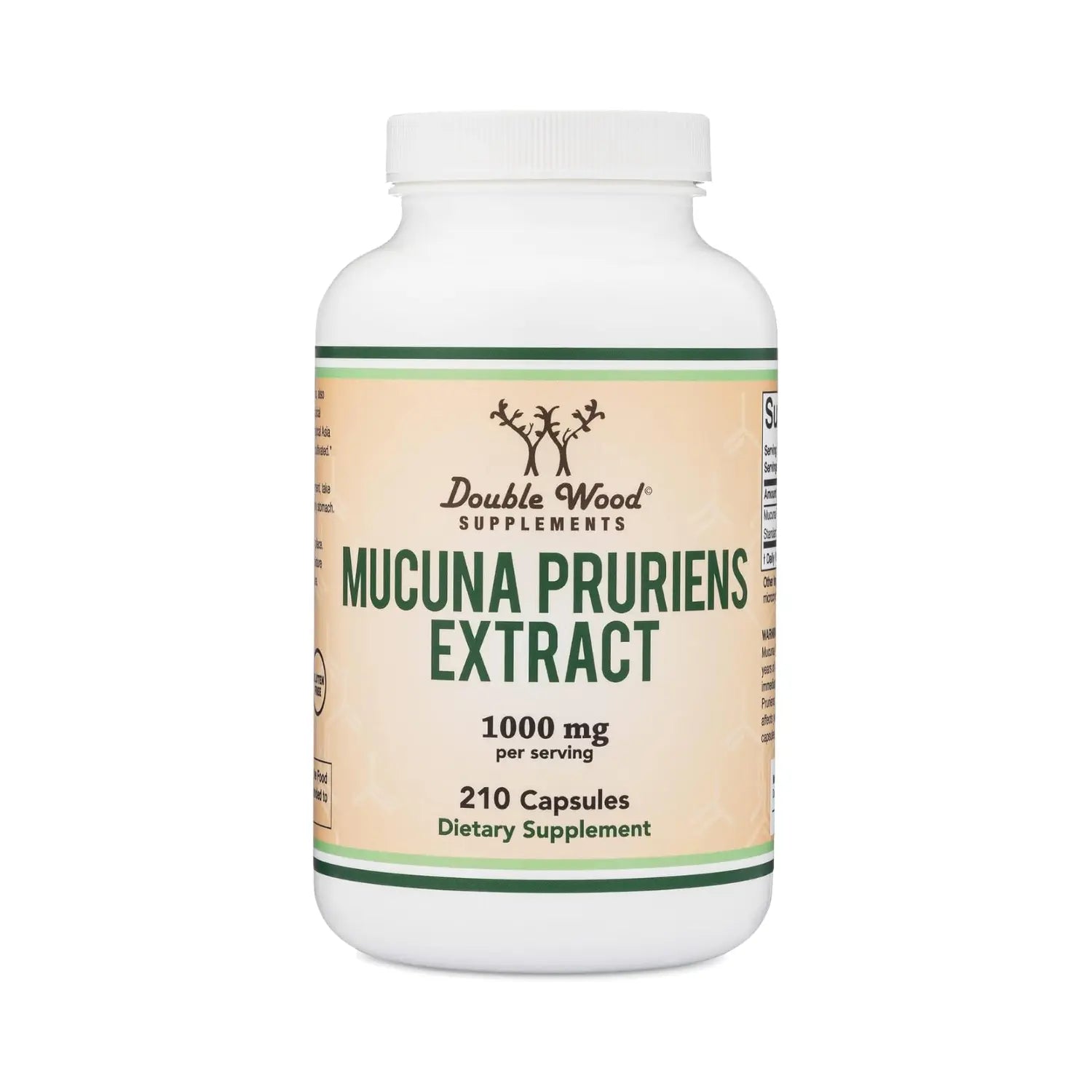 Double Wood Extracto De Mucuna Pruriens 500 Mg, 210 Caps Sfn