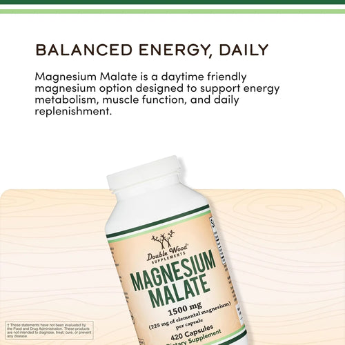 Double Wood Malato De Magnesio 500 Mg 420 Caps Sfn