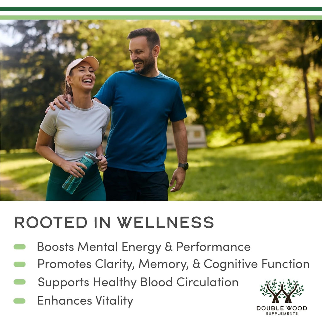 Double Wood Ginseng Rojo Coreano Panax 500 mg 240 Cápsulas Vegetales