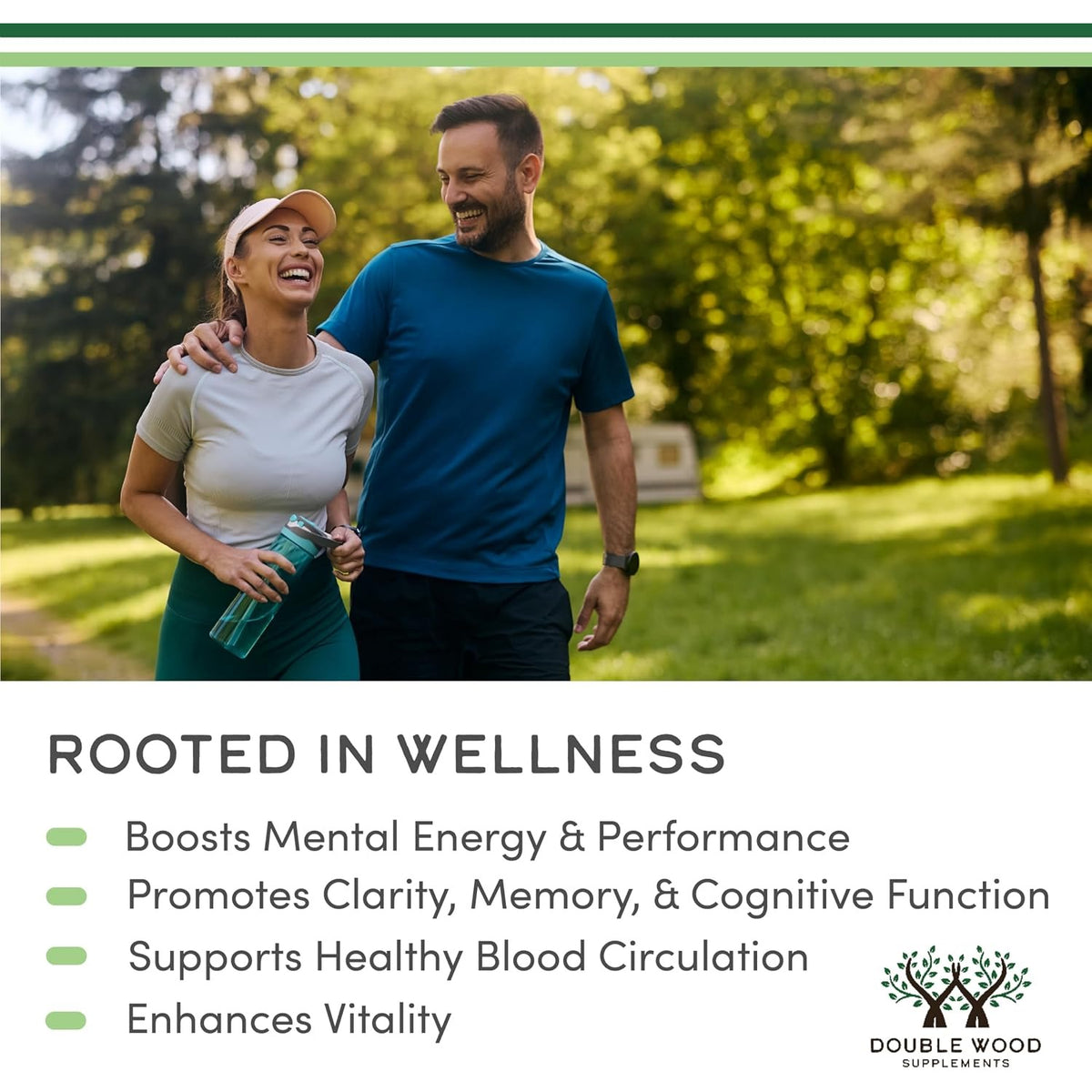Double Wood Ginseng Rojo Coreano Panax 500 mg 240 Cápsulas Vegetales