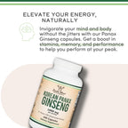 Double Wood Ginseng Rojo Coreano Panax 500 mg 240 Cápsulas Vegetales