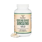 Double Wood Ginseng Rojo Coreano Panax 500 mg 240 Cápsulas Vegetales