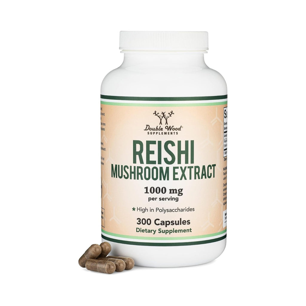 Double Wood Hongo Reishi Extracto 4:1 1000 mg 300 Cápsulas