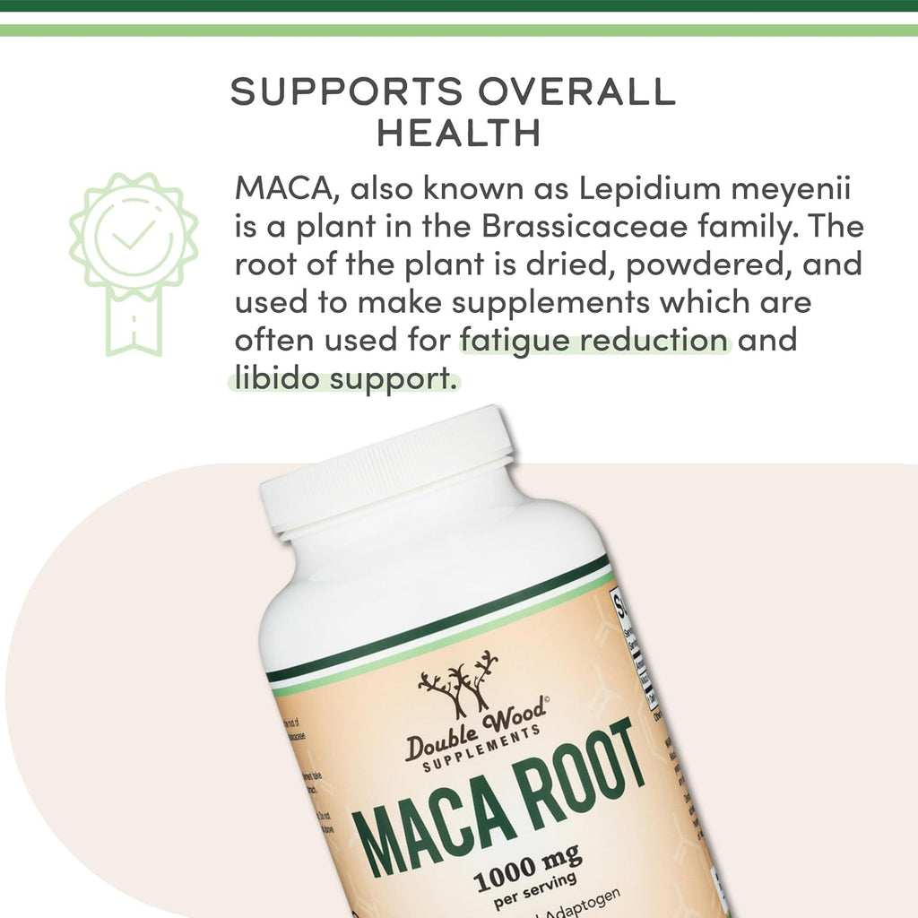 Double Wood Raíz de Maca 1000 mg 300 Cápsulas