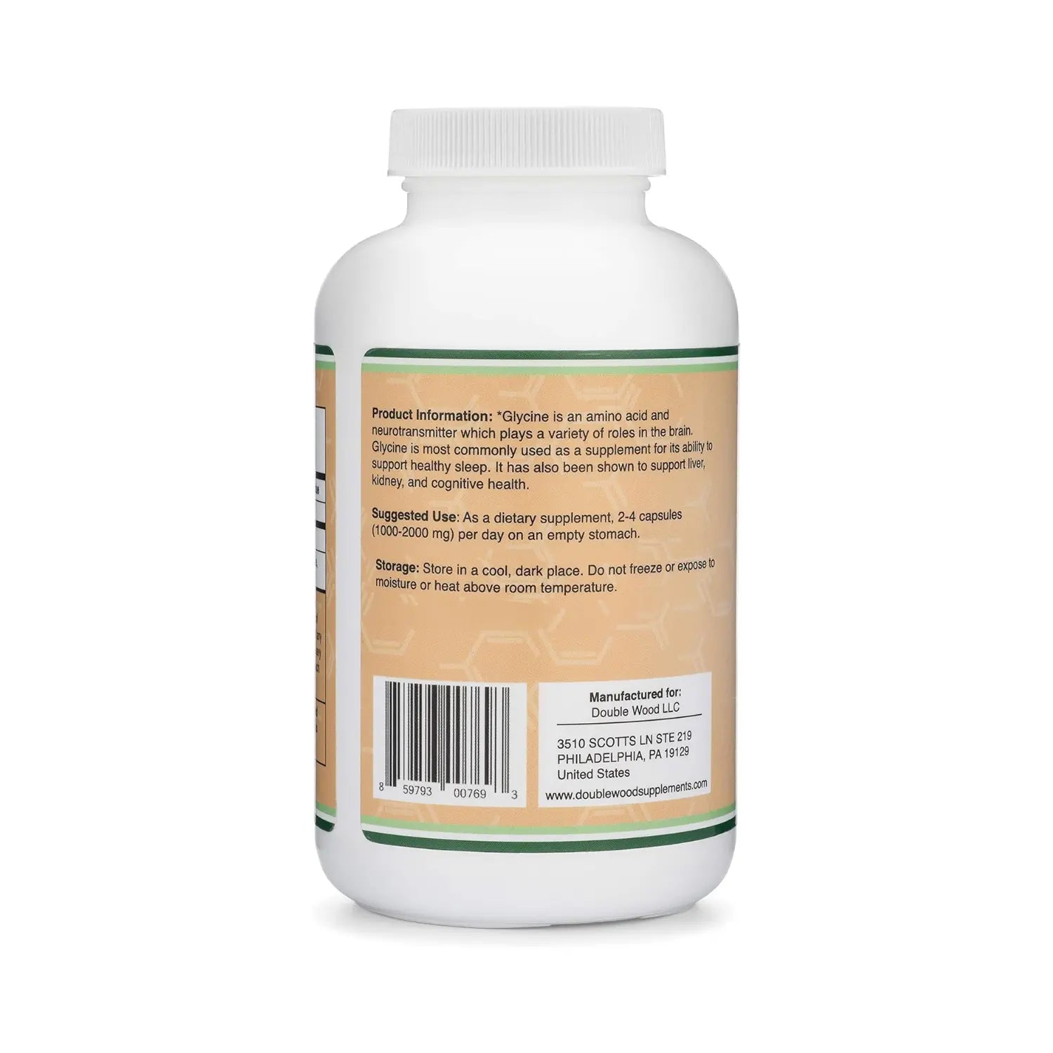 Double Wood Supplements Suplemento De Glicina 300 cáp sfn
