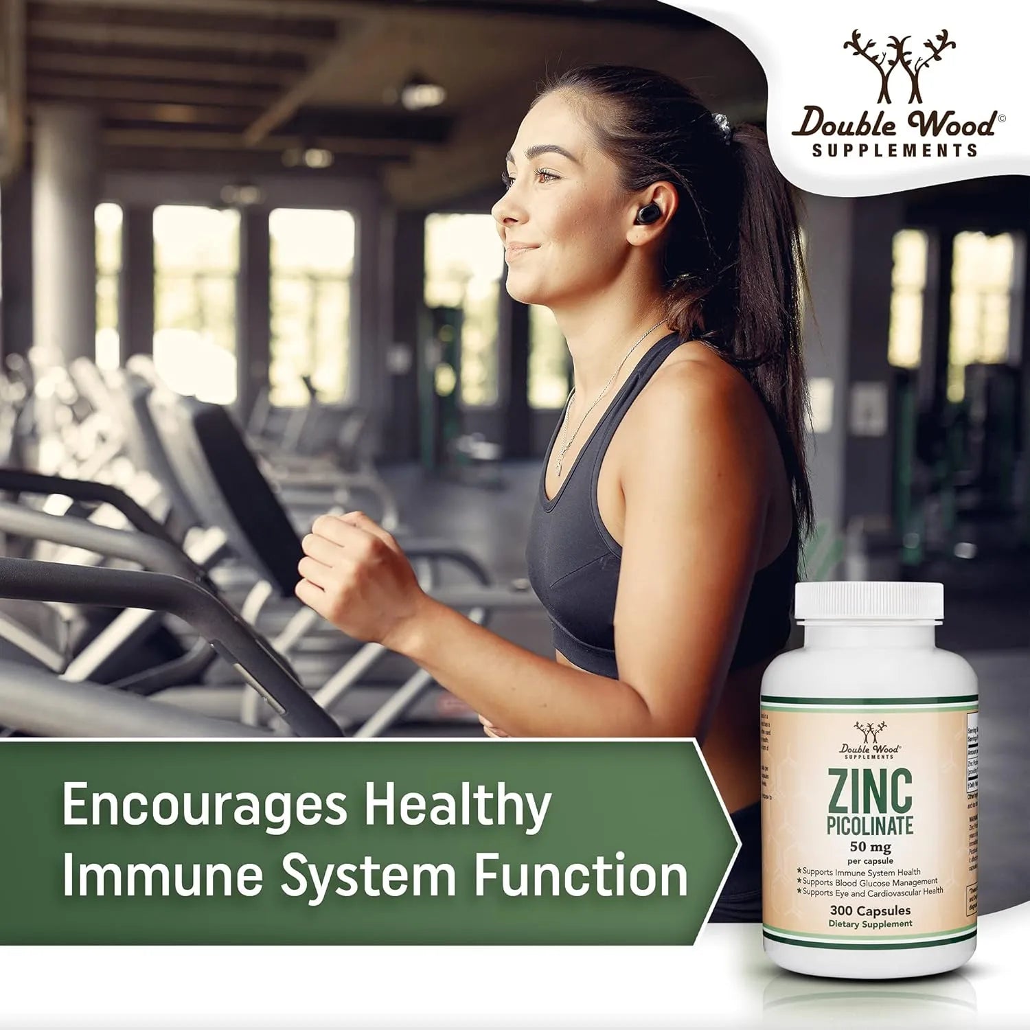 Double Wood Supplements Picolinato de zinc 50 mg 300caps Sfn