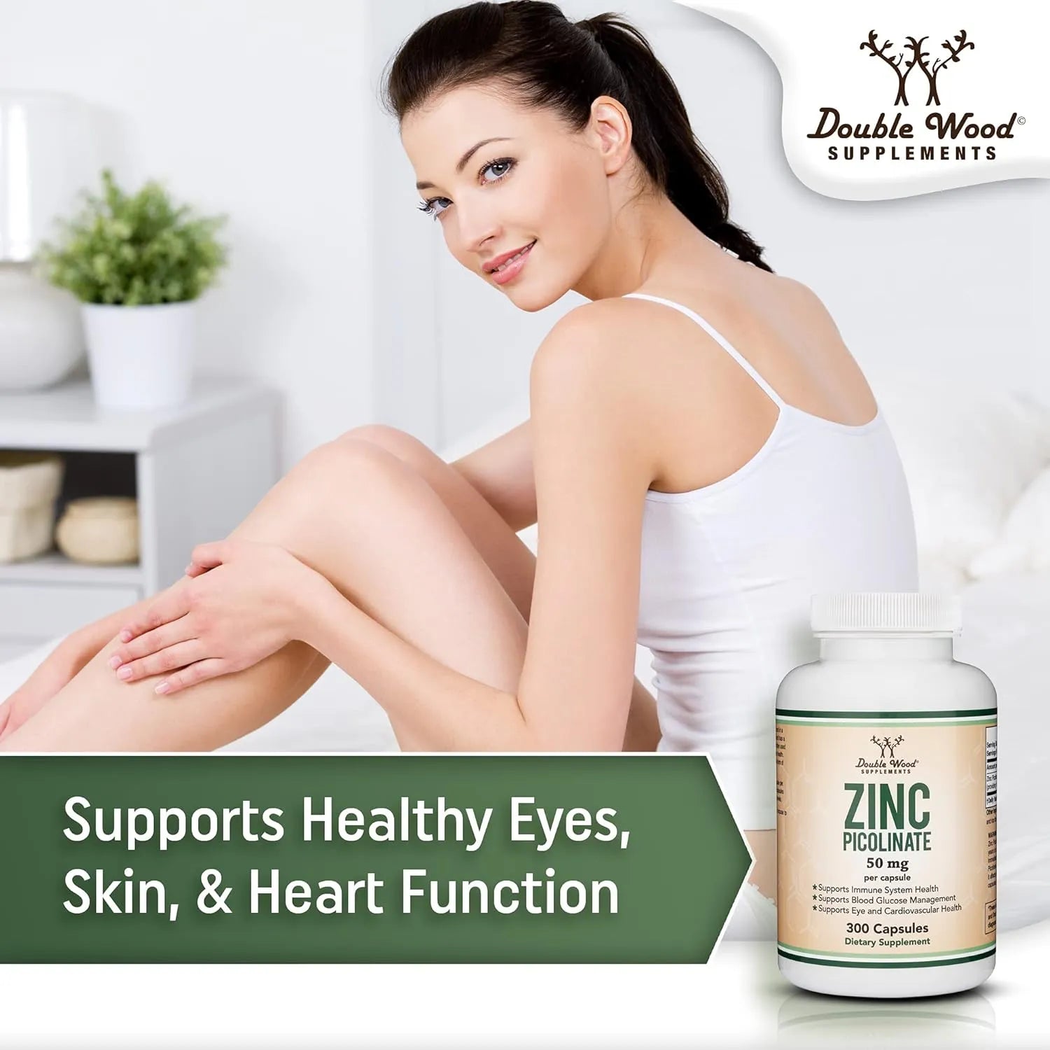Double Wood Supplements Picolinato de zinc 50 mg 300caps Sfn