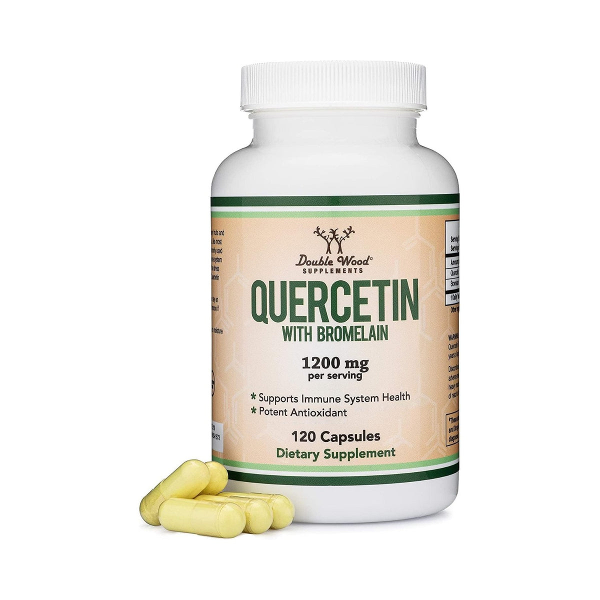Double Wood Quercetina con Bromelina 1000 mg 120 Cápsulas