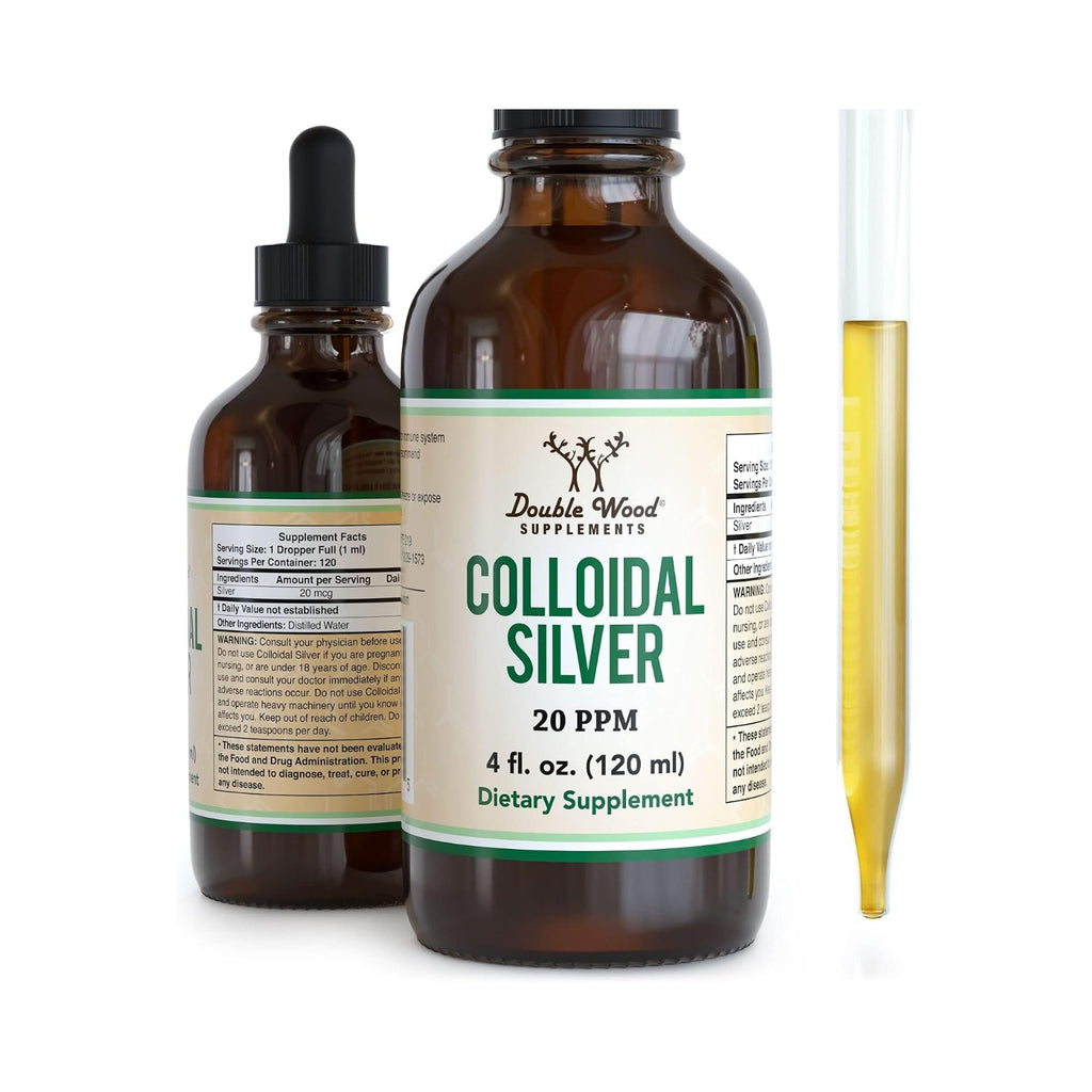 Double Wood Plata Coloidal 20 PPM Líquido 120 ml
