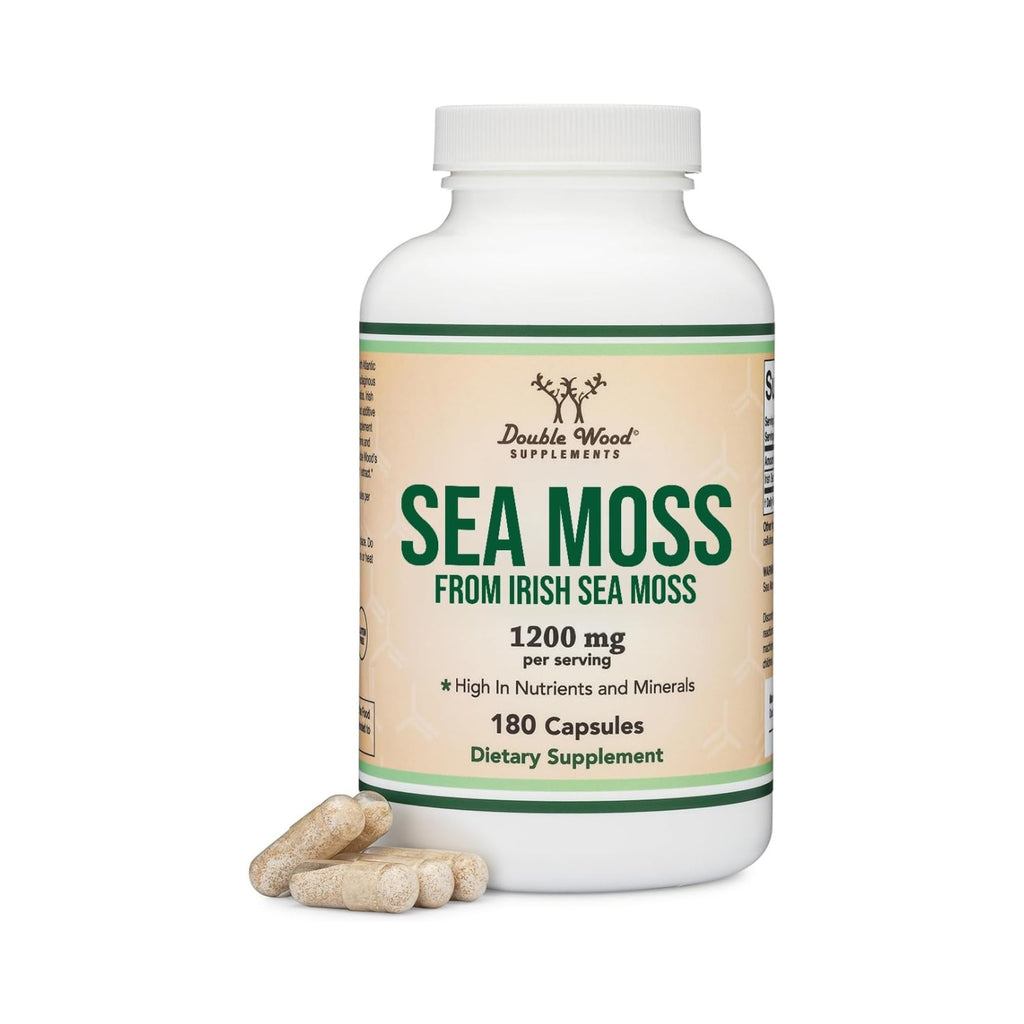 Double Wood Irish Moss Musgo Marino 1200 mg 180 Cápsulas