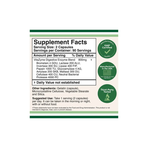 DOUBLE WOOD Essential Digestive Enzymes 180cáps/400mg sfn