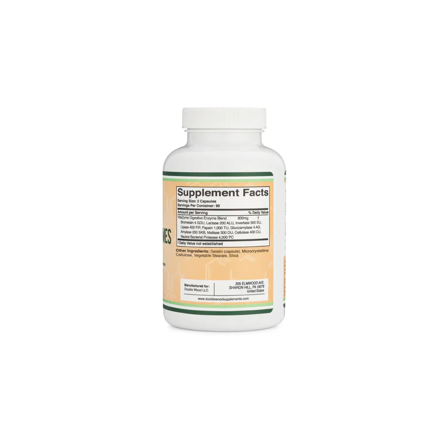 DOUBLE WOOD Essential Digestive Enzymes 180cáps/400mg sfn