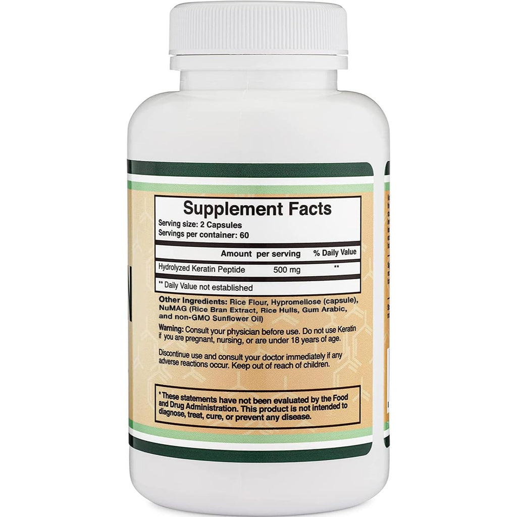 Double Wood Queratina 500 mg 120 Cápsulas
