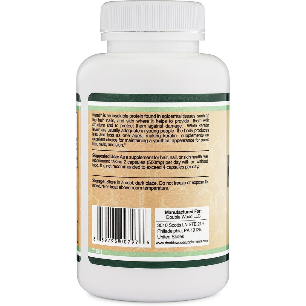 Double Wood Queratina 500 mg 120 Cápsulas