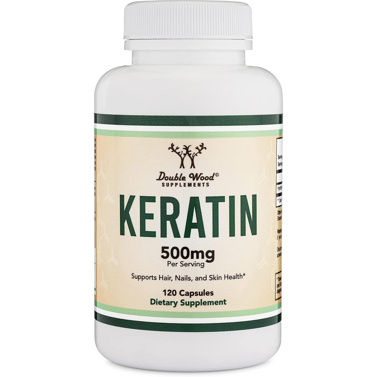Double Wood Queratina 500 mg 120 Cápsulas